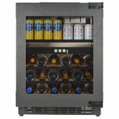 WBV36Panel-TO 60cm onderbouw Wijn/Beverage koeler PUSH TO OPEN